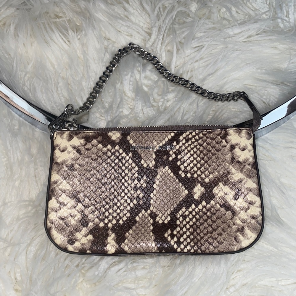 Michael Kors mini snake skin print shoulder bag